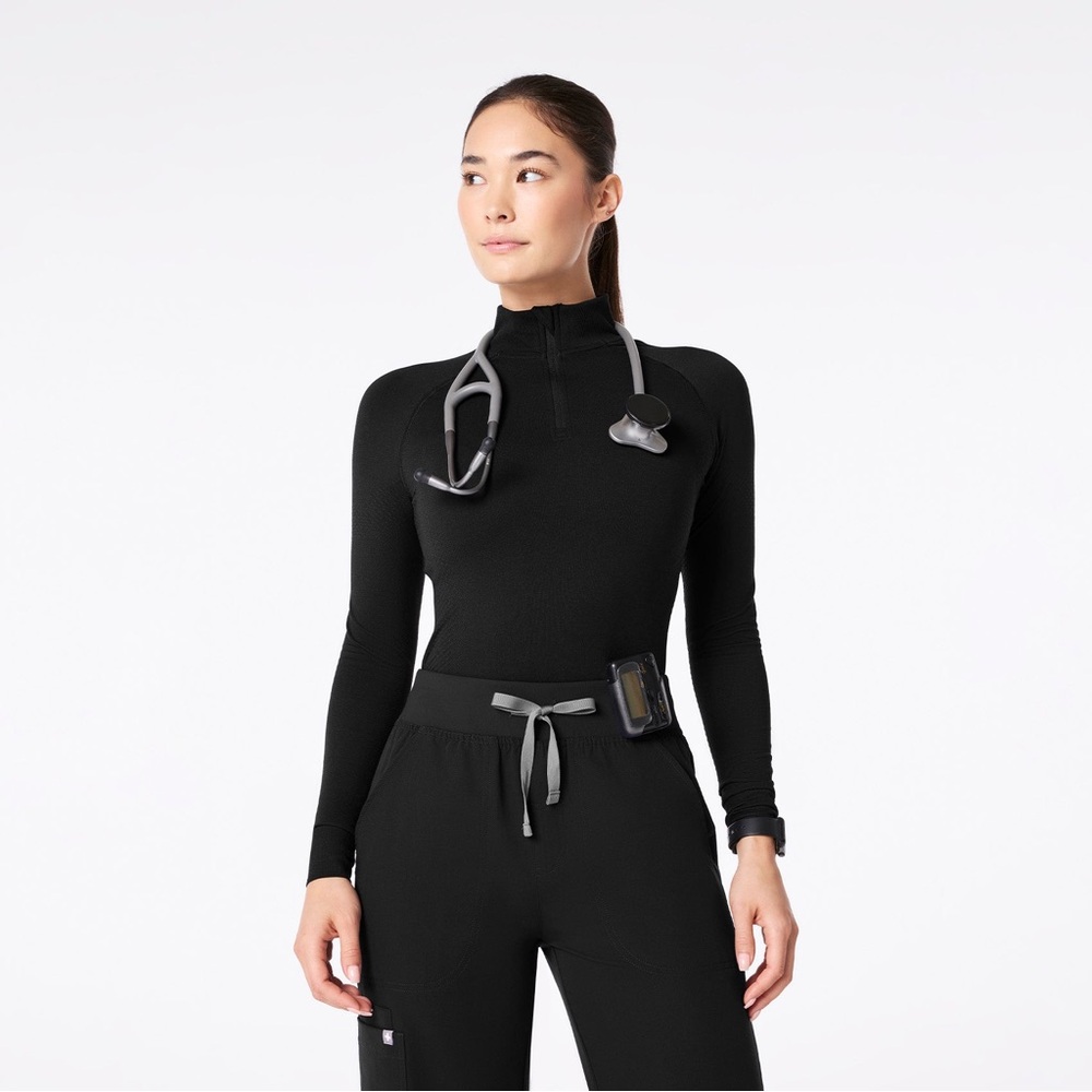 Figs Salta Seamless ¼ Zip Longsleeve Underscrub, M